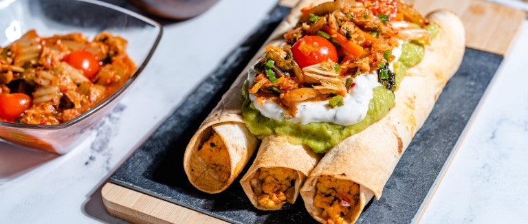 Korean Kimchi Taquitos