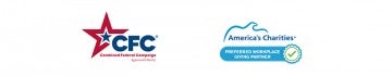 Certification badges for Combined Federal Campaign, America's Charities