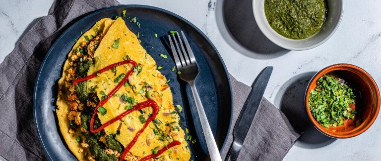 An omelette on a plate