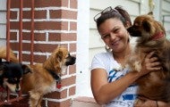 Pets for Life woman and her dogs