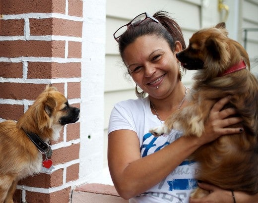 Pets for Life woman and her dogs