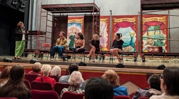 a group of people on a stage