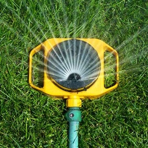 sprinkler watering grass